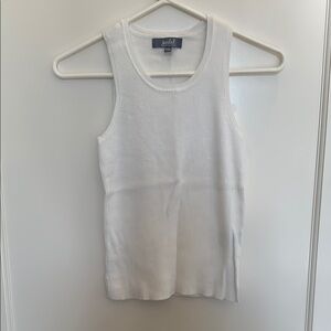 Nordstrom White Ribbed Tank Top